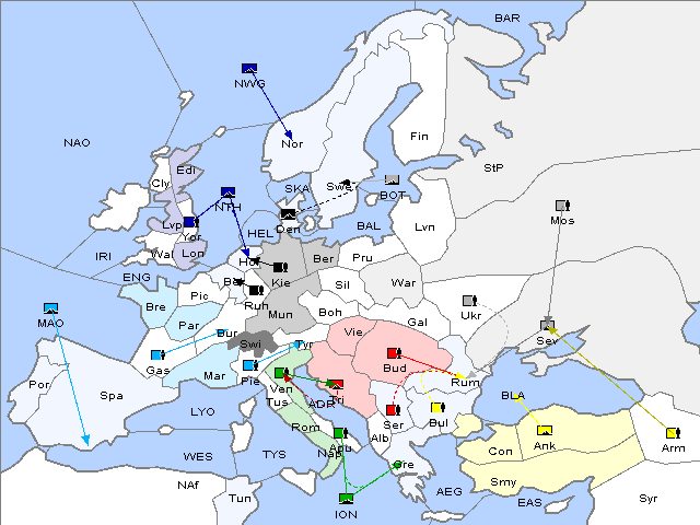 Map Fall 1901 Movement