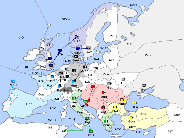 Map Fall 1902 Movement