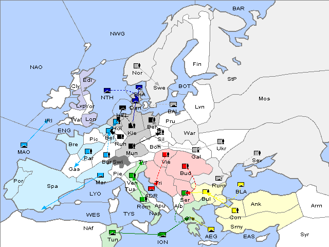 Map Fall 1903 Movement
