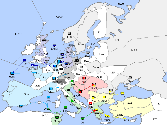 Map Fall 1904 Movement