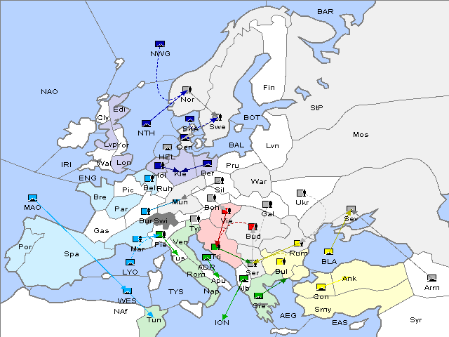 Map Fall 1906 Movement