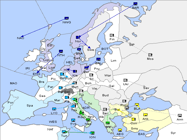 Map Fall 1907 Movement