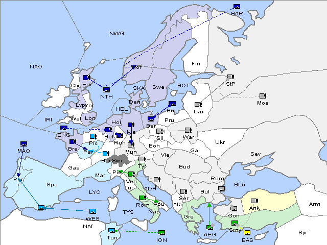 Map Fall 1909 Movement