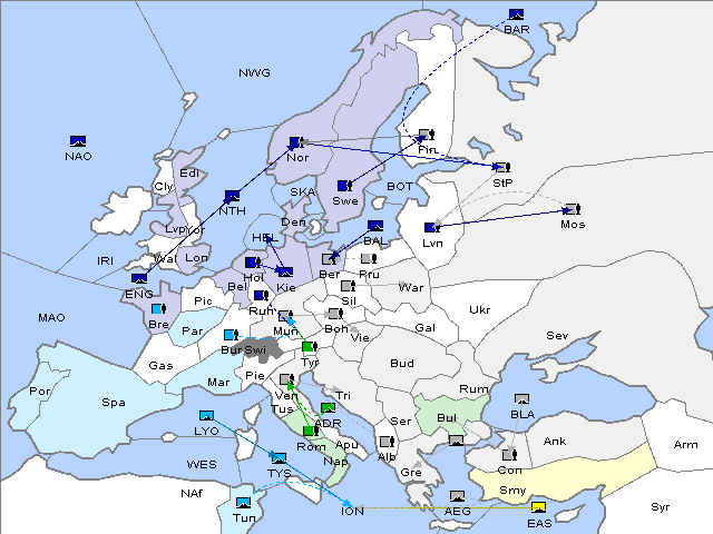 Map Fall 1910 Movement