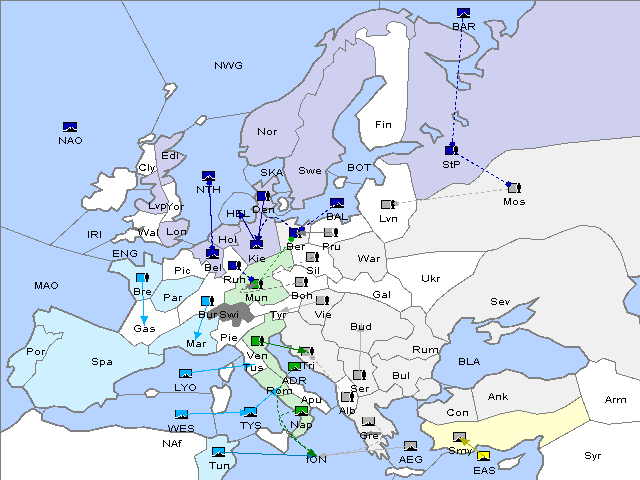 Map Fall 1911 Movement