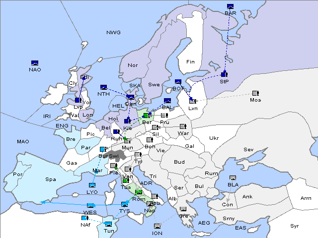 Map Fall 1913 Movement