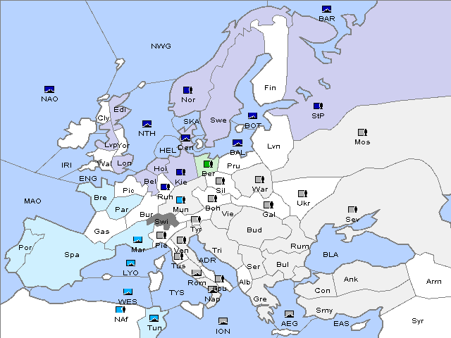 Map Fall 1914 Movement