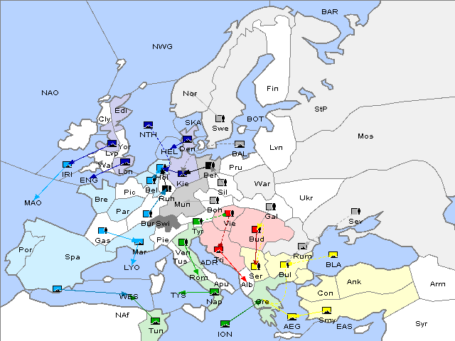 Map Spring 1904 Movement