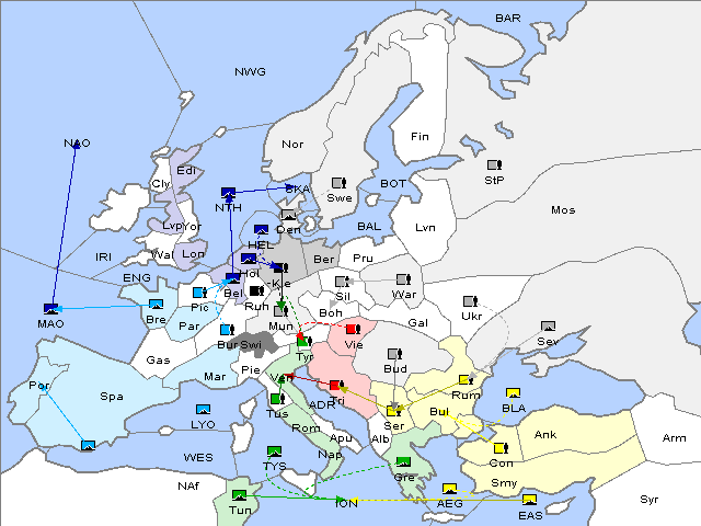 Map Spring 1905 Movement