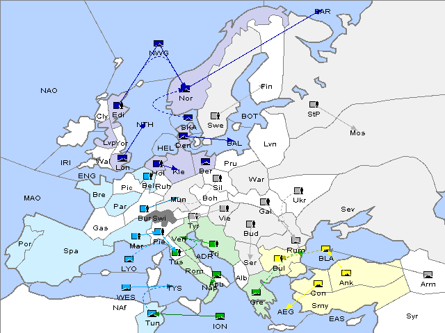 Map Spring 1907 Movement