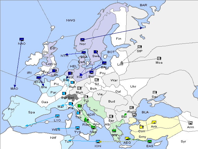 Map Spring 1908 Movement