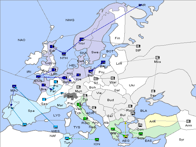 Map Spring 1909 Movement