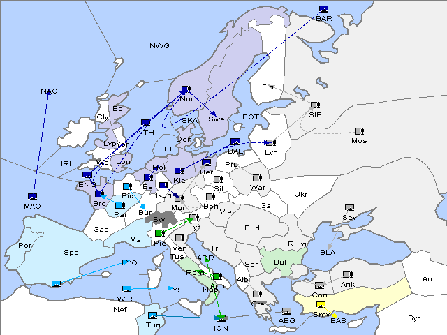 Map Spring 1910 Movement