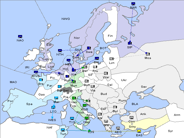 Map Spring 1911 Movement