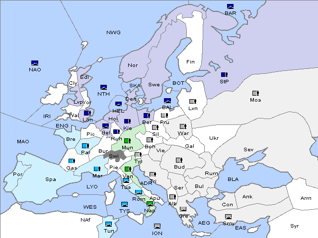 Map Spring 1912 Movement