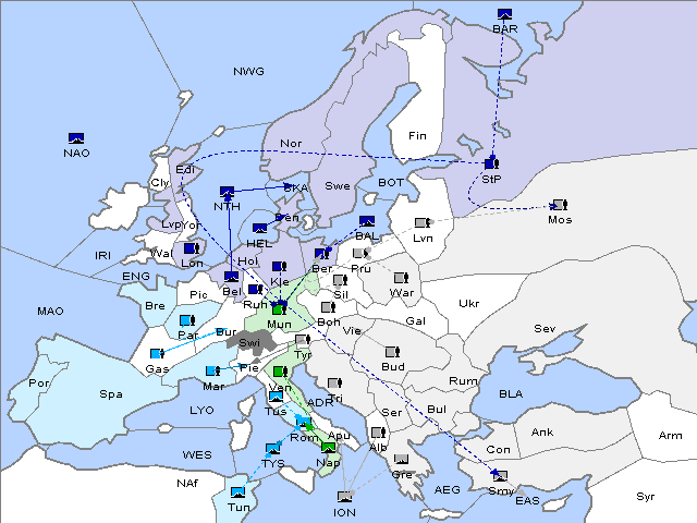 Map Spring 1912 Movement