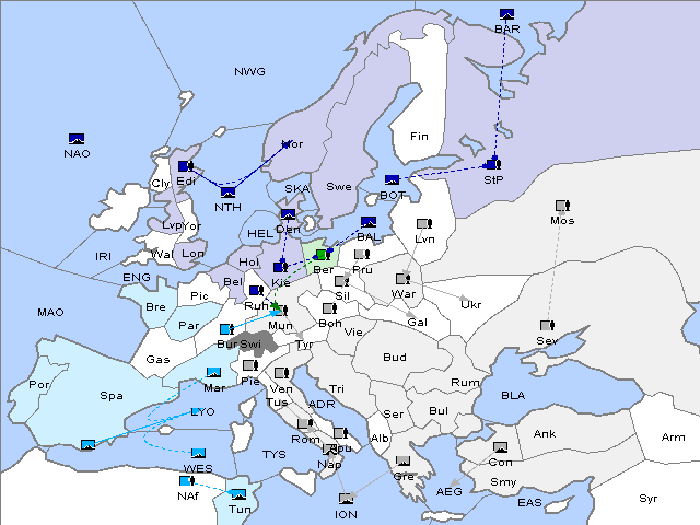 Map Spring 1914 Movement