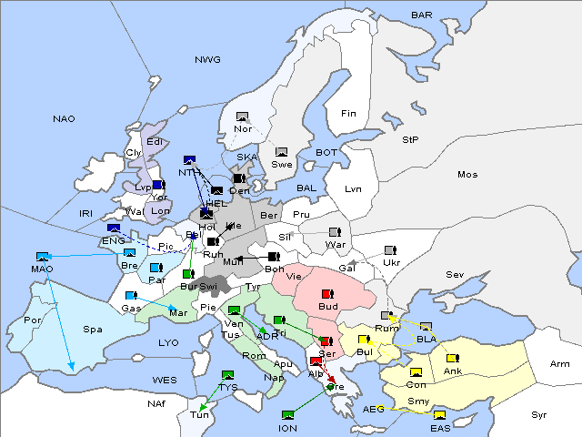 Map Fall 1902 Movement