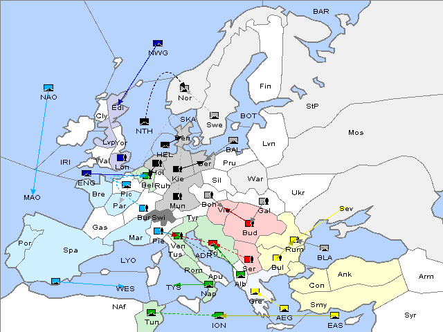 Map Fall 1903 Movement