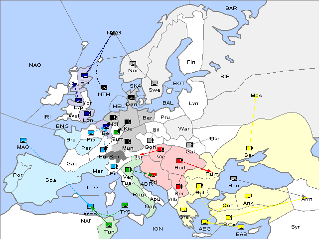 Map Spring 1904 Movement