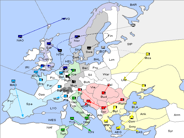 Map Spring 1905 Movement