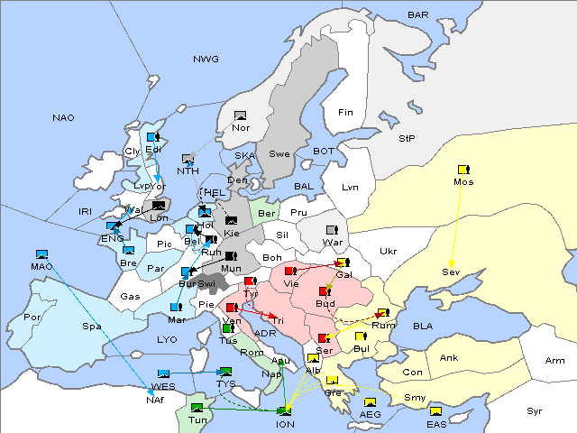 Map Spring 1907 Movement