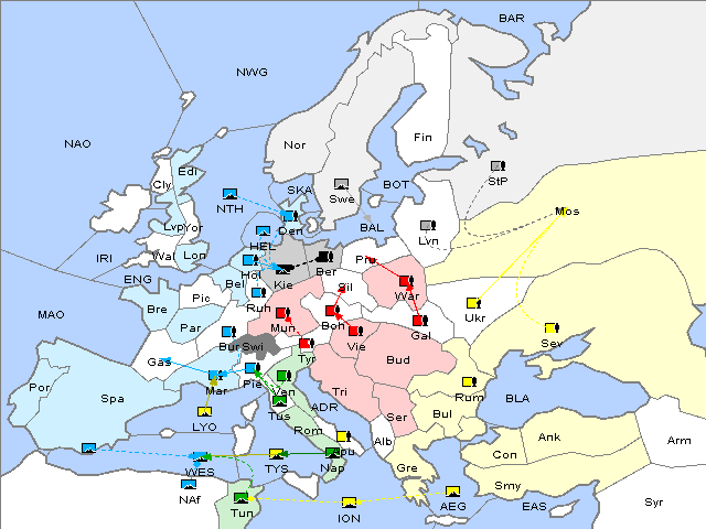 Map Spring 1909 Movement