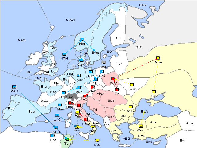 Map Spring 1914 Movement