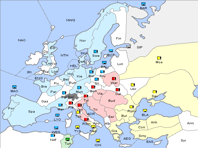 Map Spring 1916 Movement