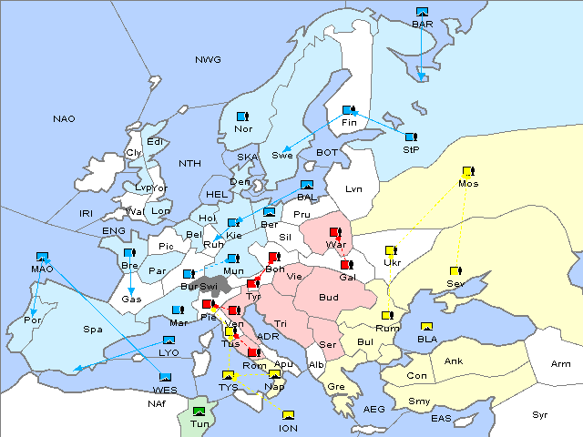 Map Spring 1917 Movement