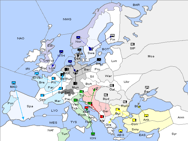 Map Fall 1902 Movement