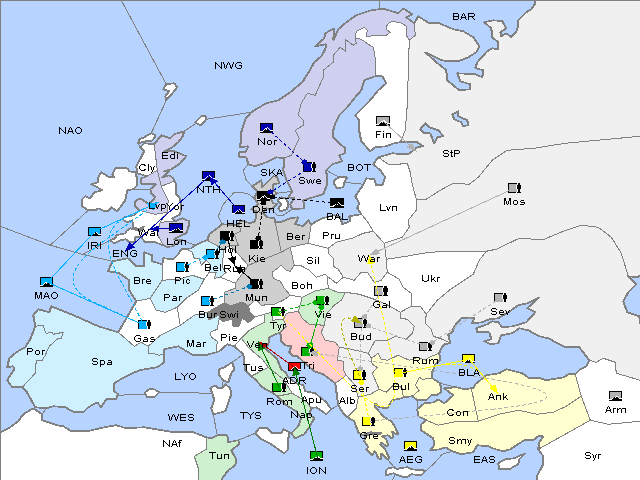 Map Fall 1903 Movement