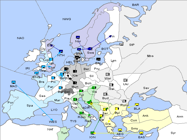 Map Fall 1904 Movement