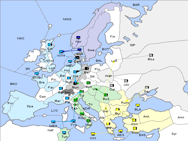 Map Fall 1907 Movement