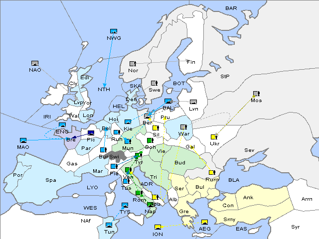 Map Fall 1912 Movement