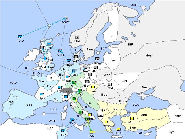 Map Fall 1915 Movement