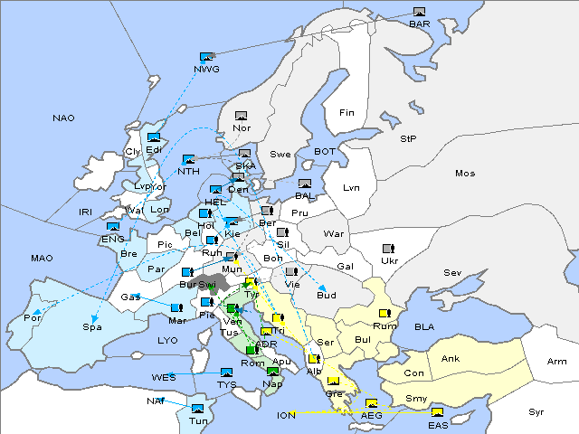 Map Fall 1919 Movement