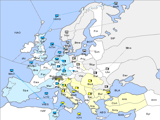 Map Fall 1922 Movement