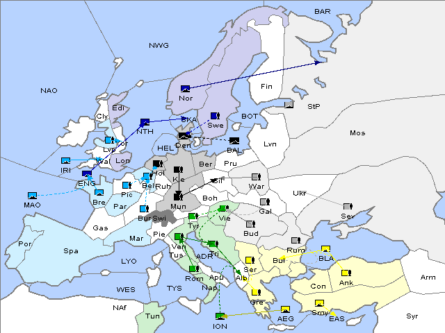 Map Spring 1904 Movement