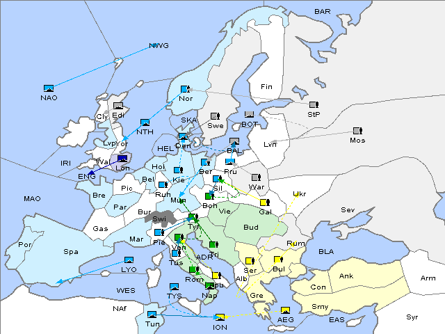 Map Spring 1911 Movement