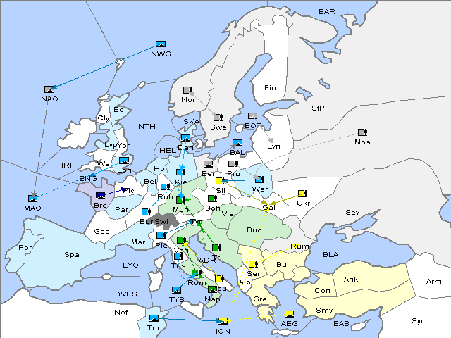 Map Spring 1912 Movement