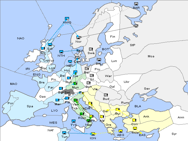 Map Spring 1917 Movement