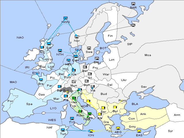 Map Spring 1918 Movement