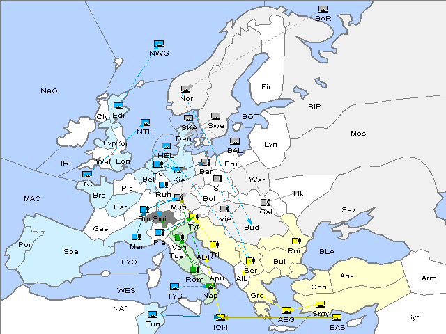Map Spring 1919 Movement