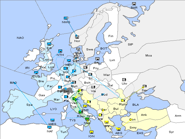 Map Spring 1920 Movement