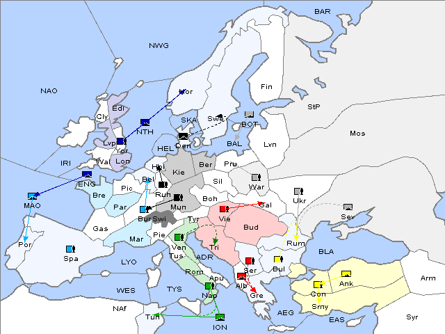 Map Fall 1901 Movement