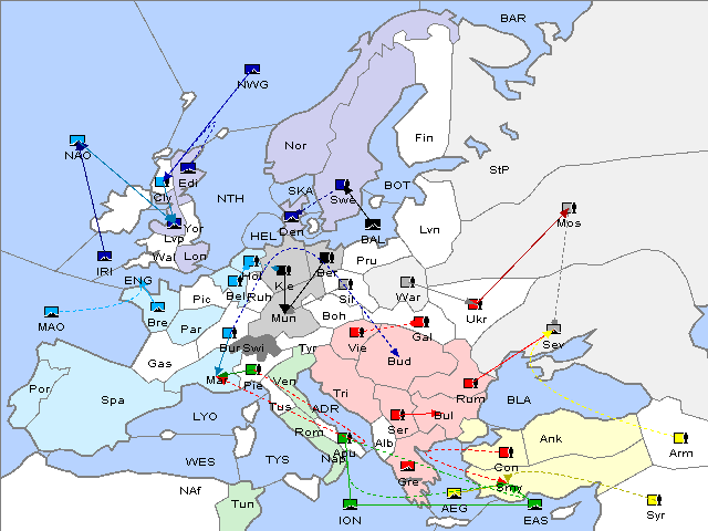 Map Fall 1904 Movement