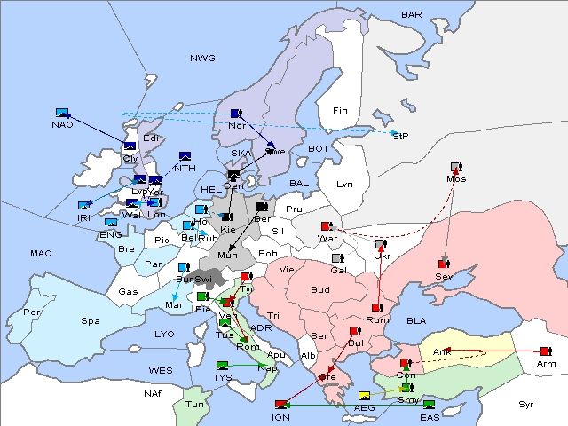Map Fall 1905 Movement