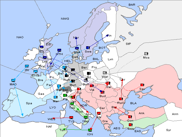 Map Fall 1906 Movement
