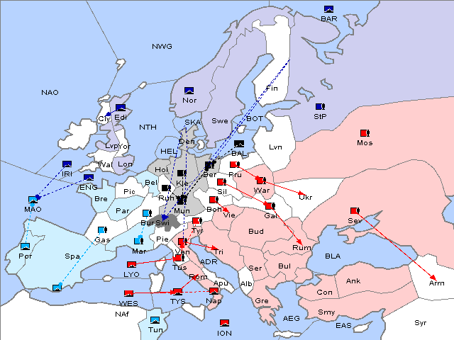 Map Fall 1911 Movement
